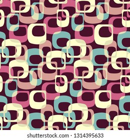 Seamless abstract pattern with the image of oval geometric shapes
