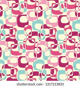 Seamless abstract pattern with the image of oval geometric shapes
