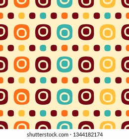 Seamless abstract pattern with the image of oval geometric shapes
