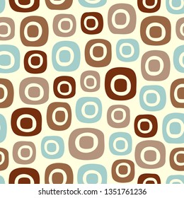 Seamless abstract pattern with the image of oval geometric shapes
