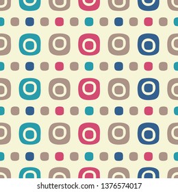 Seamless abstract pattern with the image of oval geometric shapes
