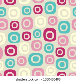 Seamless abstract pattern with the image of oval geometric shapes
