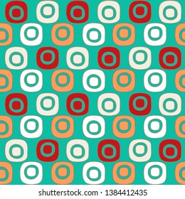 Seamless abstract pattern with the image of oval geometric shapes
