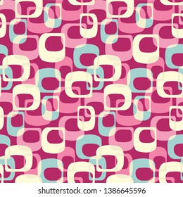 Seamless abstract pattern with the image of oval geometric shapes

