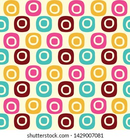Seamless abstract pattern with the image of oval geometric shapes
