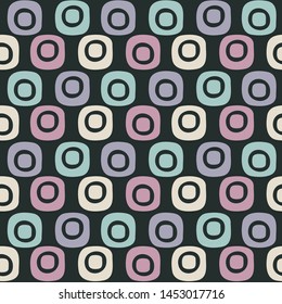Seamless abstract pattern with the image of oval geometric shapes
