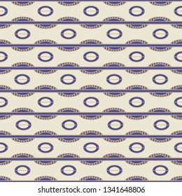 Seamless abstract pattern with the image of ovals and lines
