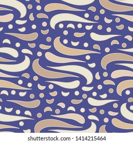 Seamless abstract pattern with the image of wavy rounded lines.
