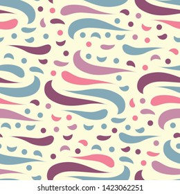 Seamless abstract pattern with the image of wavy rounded lines.
