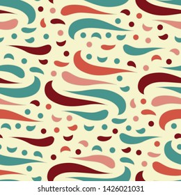 Seamless abstract pattern with the image of wavy rounded lines.

