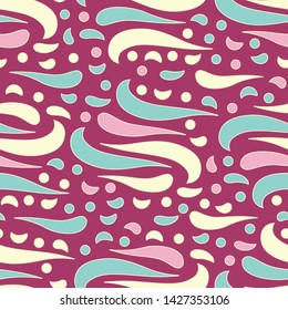 Seamless abstract pattern with the image of wavy rounded lines.
