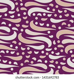 Seamless abstract pattern with the image of wavy rounded lines.
