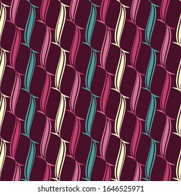 Seamless abstract pattern with the image of wavy rounded lines.
