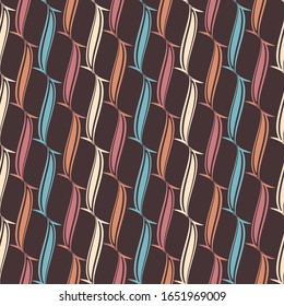 Seamless abstract pattern with the image of wavy rounded lines.
