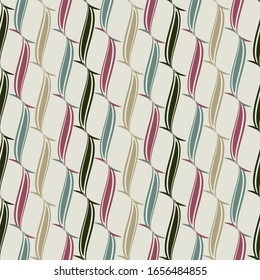 Seamless abstract pattern with the image of wavy rounded lines.
