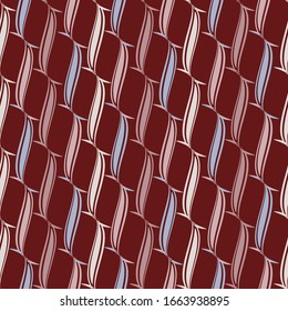 Seamless abstract pattern with the image of wavy rounded lines.
