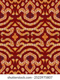 Seamless abstract pattern. Imitation of embroidery. Ornament for home decor, carpets, pillows.