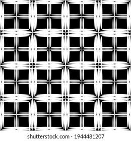Nahtlose abstrakte Muster. Nachahmung. Weiße Spitzen auf schwarzem Hintergrund. Schwarz-Weiß-Grafik. Für Design und Dekoration von Stoff, Papier, Tapete und Verpackung.Mesh Muster.