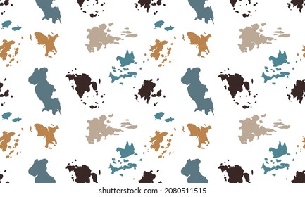 seamless abstract pattern with ink stains. vector illustration