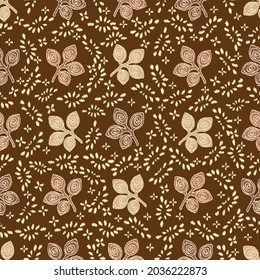Seamless abstract pattern with leaf ornament
