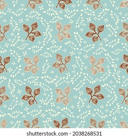 Seamless abstract pattern with leaf ornament
