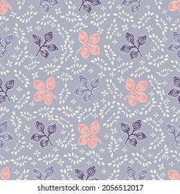 Seamless abstract pattern with leaf ornament
