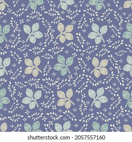 Seamless abstract pattern with leaf ornament
