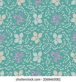 Seamless abstract pattern with leaf ornament
