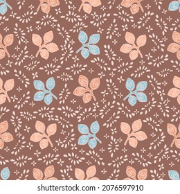 Seamless abstract pattern with leaf ornament
