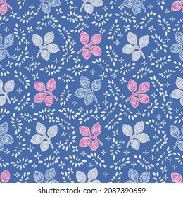 Seamless abstract pattern with leaf ornament
