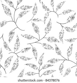 seamless abstract pattern with leaflets