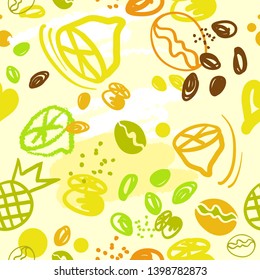
seamless abstract pattern lemon anans coffee