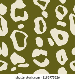seamless abstract pattern with leopard spots print