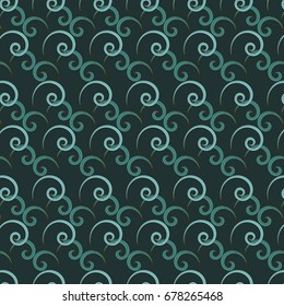 Seamless abstract pattern of liana twisted tendril. For textile or book covers, manufacturing, wallpapers, print, gift wrap.