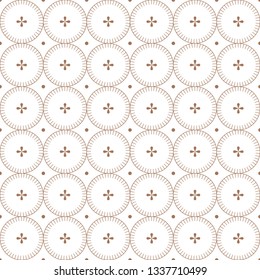 Seamless abstract pattern. Light golden background. Geometric line vector. Eps10