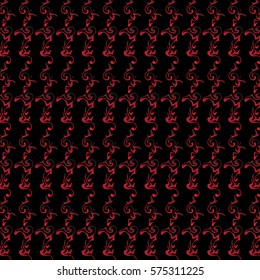 seamless abstract pattern line art red