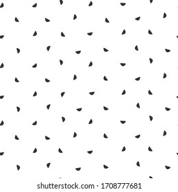Seamless abstract pattern of little black shabby strokes or spots on white. Hand drawn, offhand style. Decorative wallpaper, good for printing. Vector illustration. Black and white.