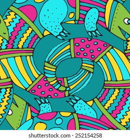 Seamless abstract pattern with lizard. colorful 6