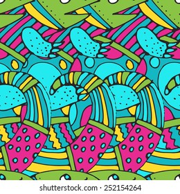 Seamless abstract pattern with lizard. colorful 4