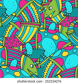 Seamless abstract pattern with lizard. colorful 5