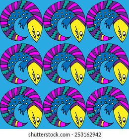 Seamless abstract pattern with lizard. colorful 14