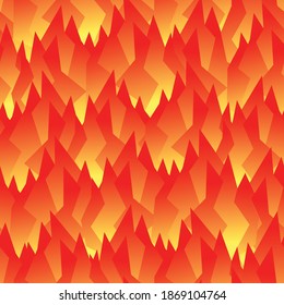 A seamless abstract pattern looks like a flame or bright autumn leaves. Red and orange shades. Bright pattern for fabric, website, covers, clothing, packaging.