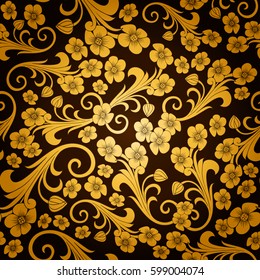 Seamless abstract pattern. luxury ornamentation, wallpaper, floral wrapping paper, swatch fabric for decoration and design. seamless paisley pattern. Orient or russia design illustration.