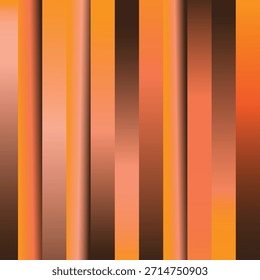 Um padrão perfeito e abstrato composto de muitas bandas verticais. A paleta é rica e quente, dominada por tons de laranja profundo, siena queimada, cobre e marrom escuro. Cada faixa usa um gradiente vertical sutil,
