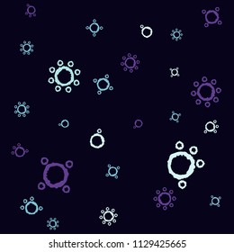Seamless abstract pattern with magical elements in scandinavian style