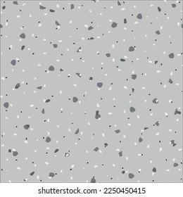 Patrón de resumen sin problemas. Textura italiana de la Roca de Mármol. Material vectorial de piedra de Terrazzo. Fondo de cristal de mosaico gris. Diseño de cerámica veneciana vectorial. Hormigón de piedra Arte Irregular piso Impresión Terrazzo