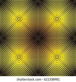 Seamless abstract pattern of a mesh pattern in yellow