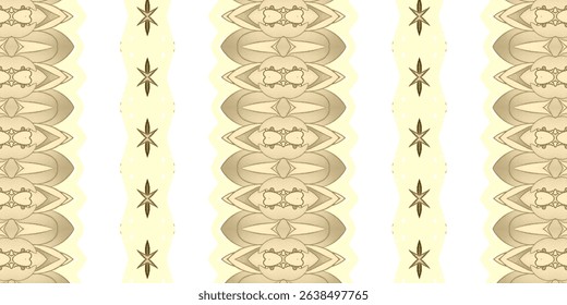 A seamless abstract pattern with mirrored organic shapes in soft beige tones.