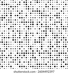 
Seamless abstract pattern. Modern background from small different sized circles.  Stylish texture with dotted stripes.
