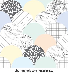 Seamless abstract pattern in modern geometric style